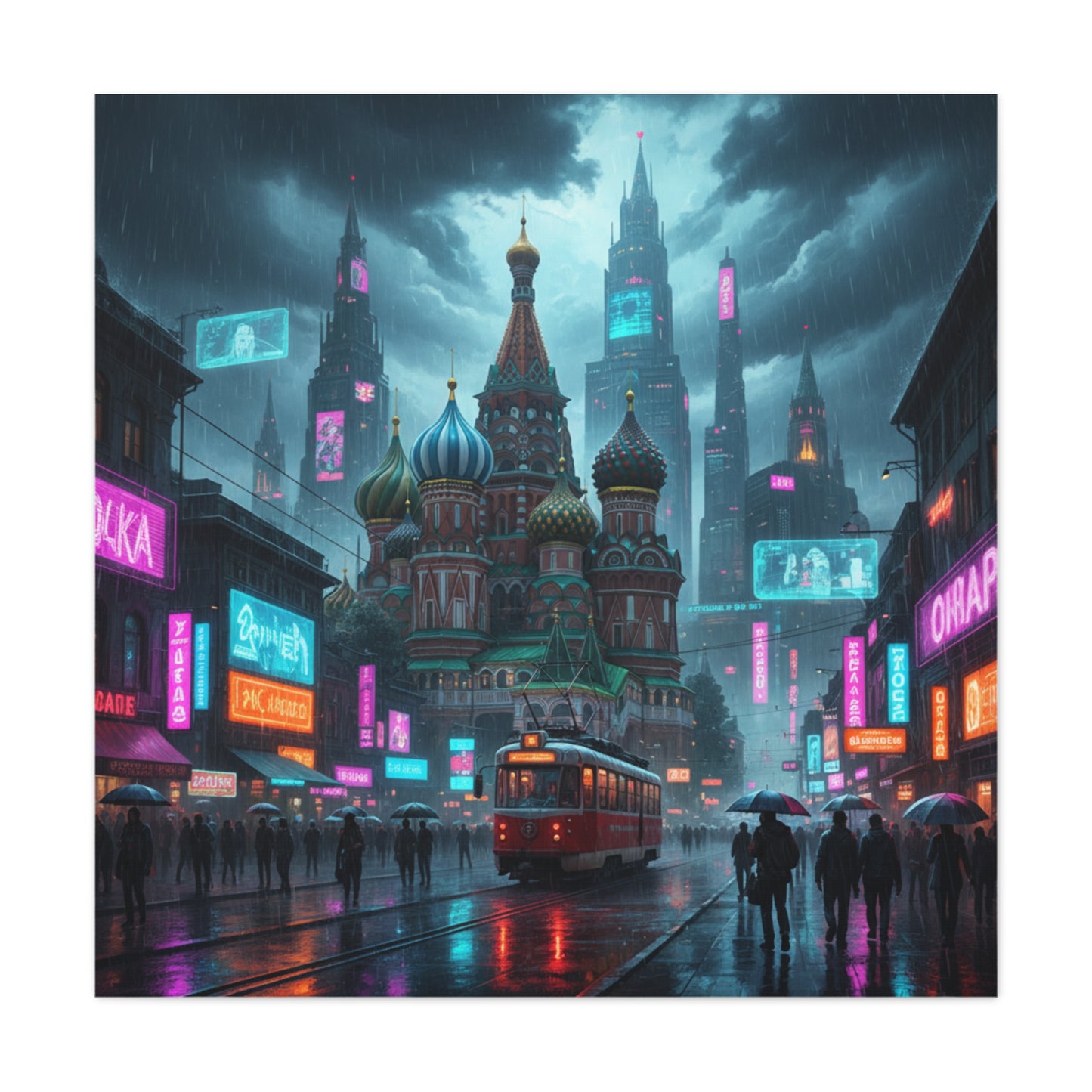 Cyber Moscow Matte Canvas