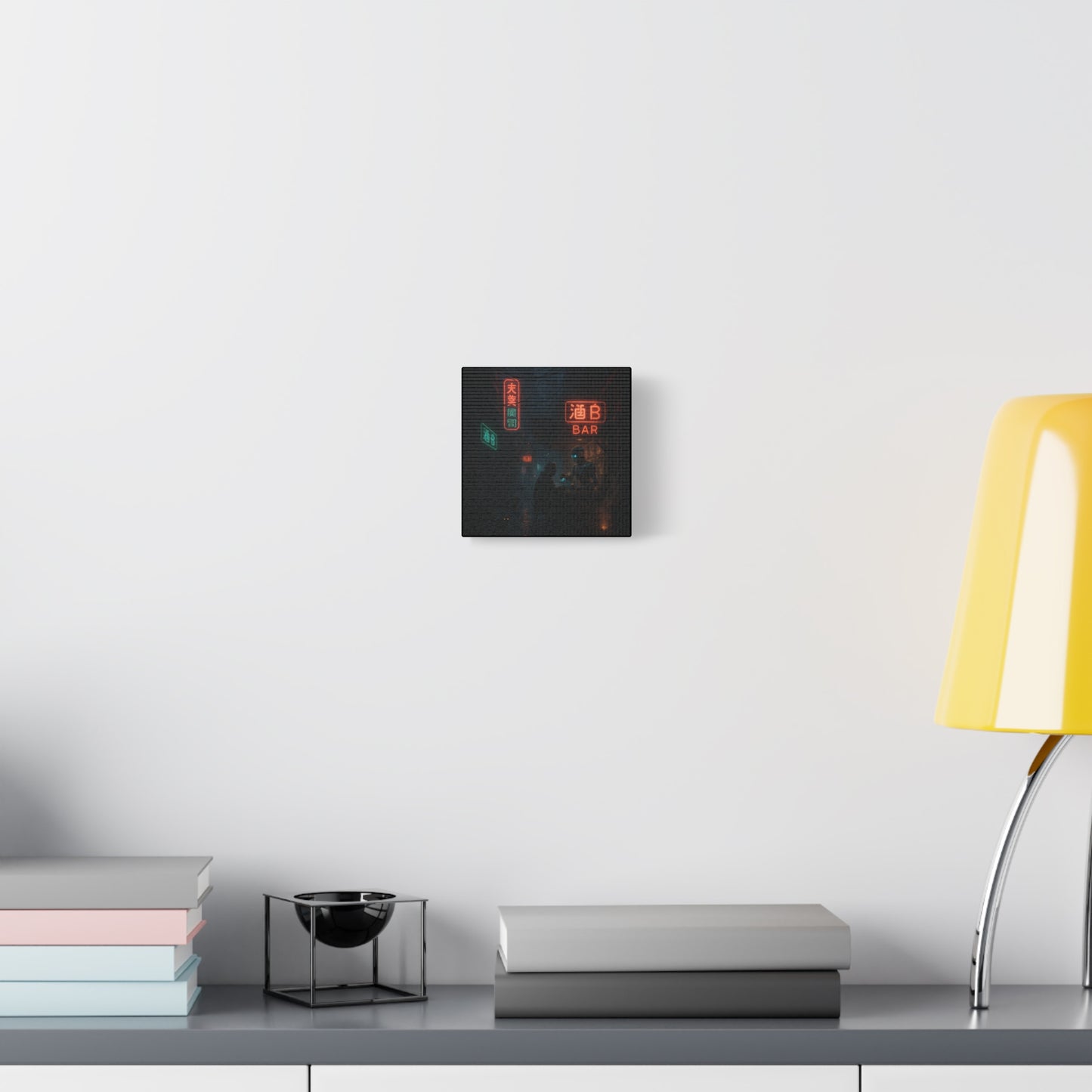 Neon Alley Bar Matte Canvas