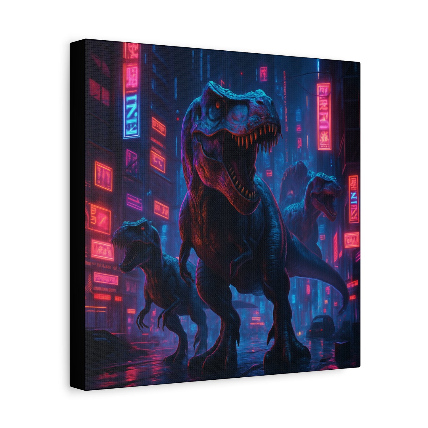 Cybercity Dinosaur Matte Canvas