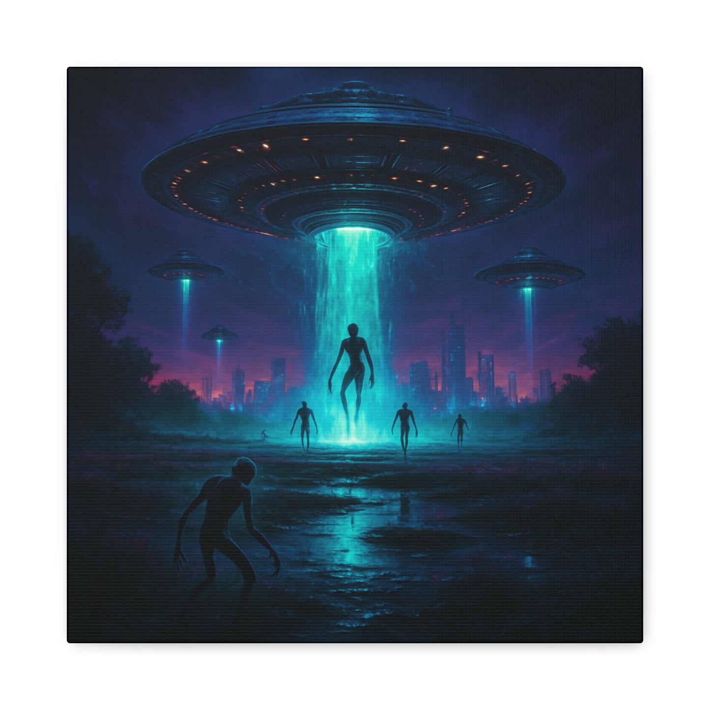 Alien Abduction Matte Canvas