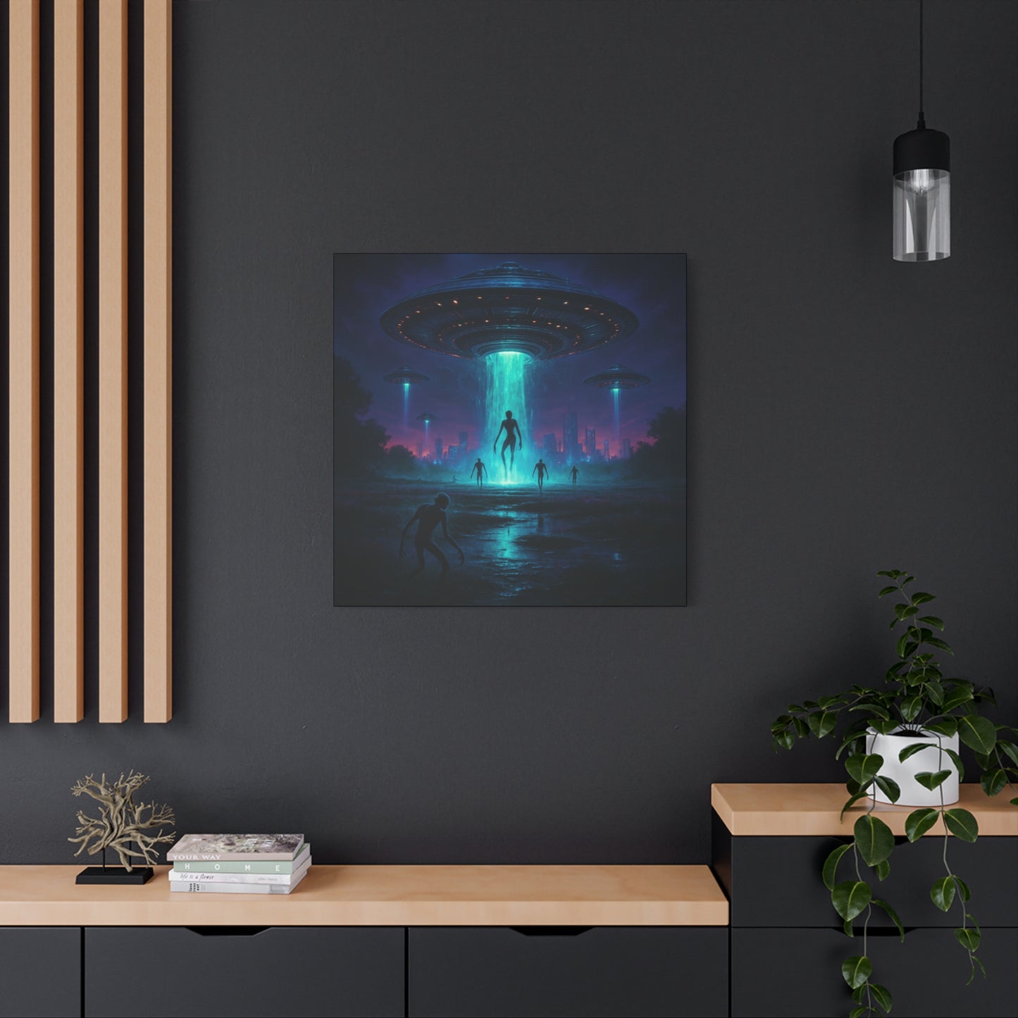 Alien Abduction Matte Canvas