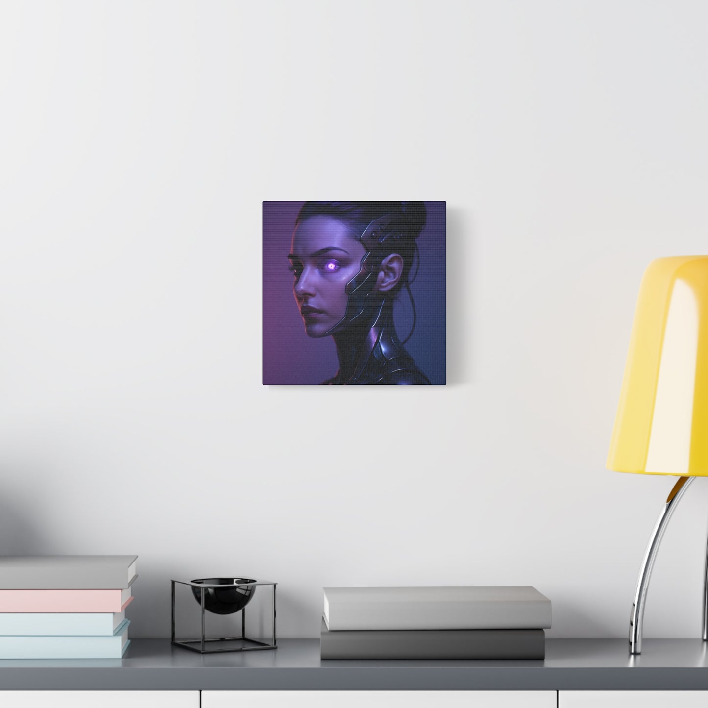 Futuristic Female Cyborg Matte Canvas