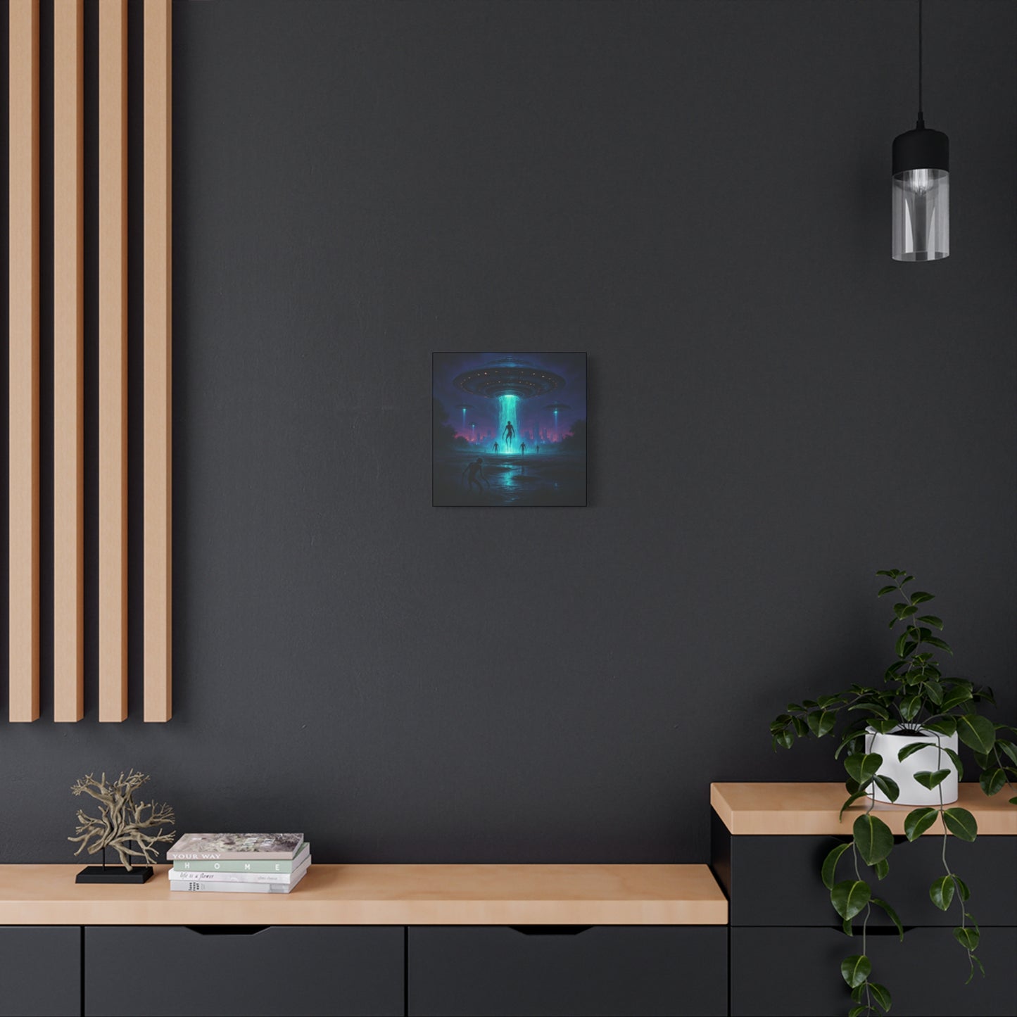Alien Abduction Matte Canvas