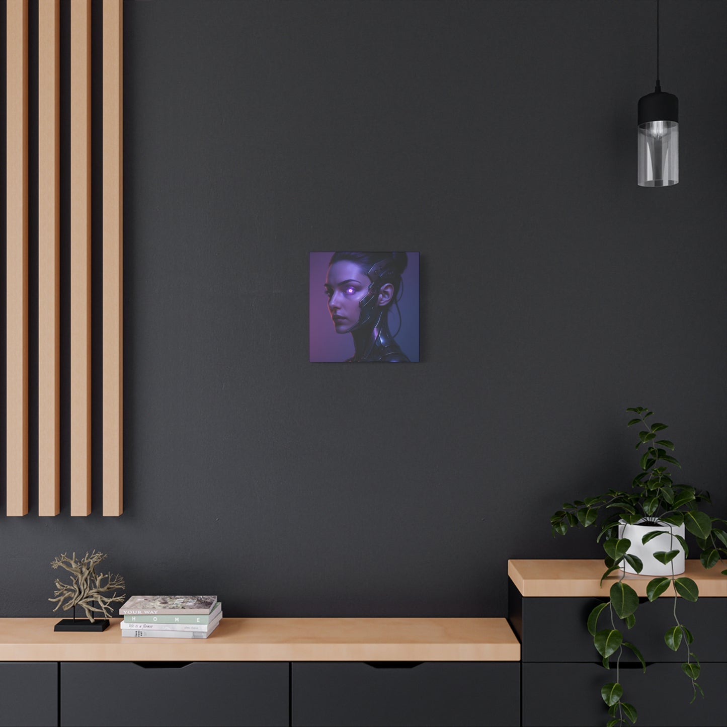 Futuristic Female Cyborg Matte Canvas