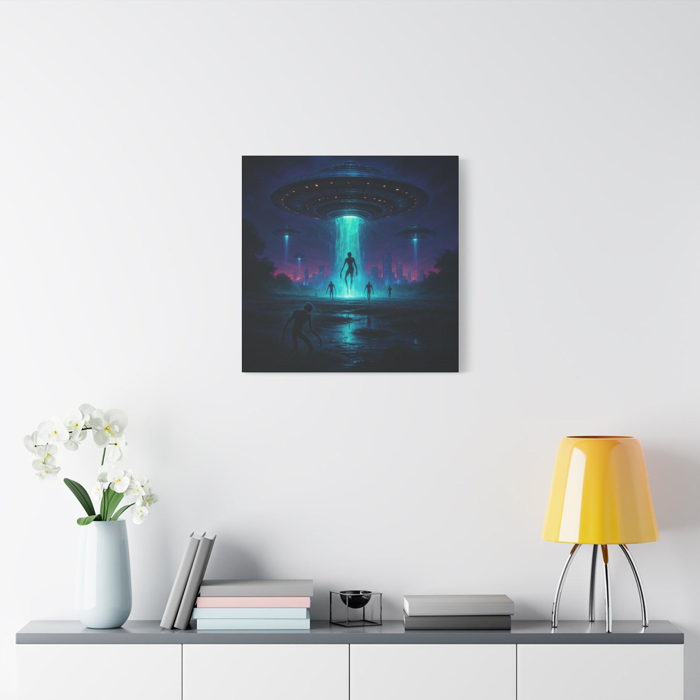 Alien Abduction Matte Canvas