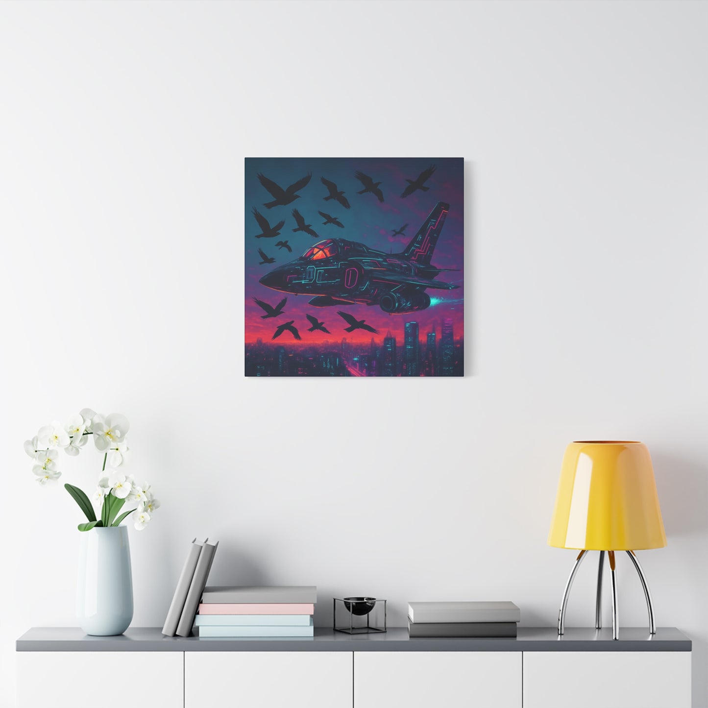 Neon Jet Flight Matte Canvas