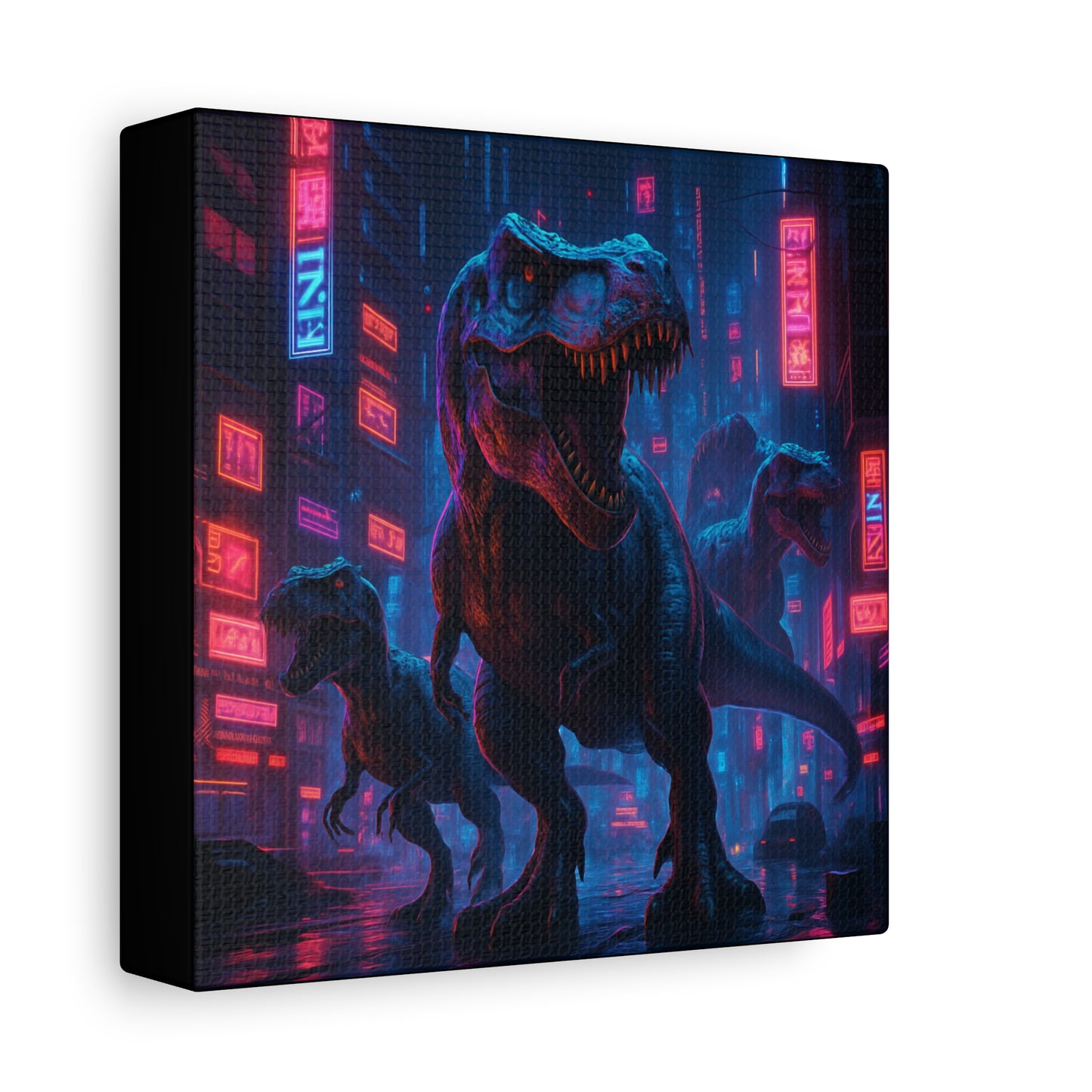 Cybercity Dinosaur Matte Canvas