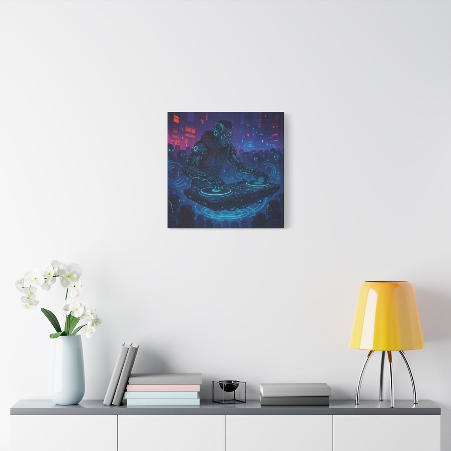 Cybernetic DJ Matte Canvas