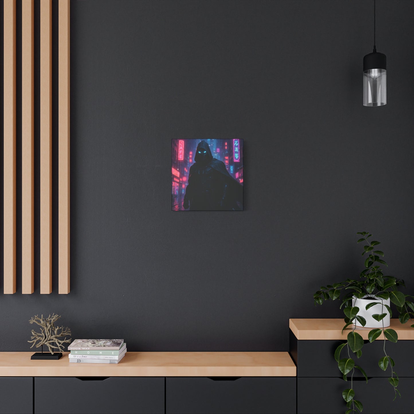 Neon Night Vigilante Matte Canvas