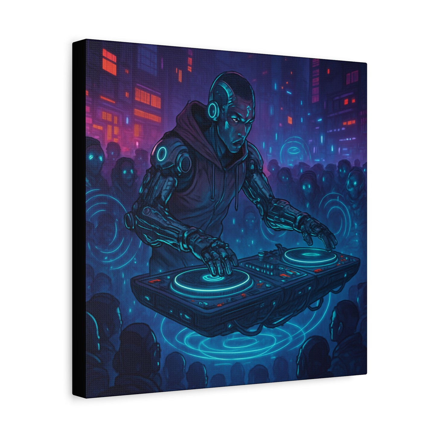 Cybernetic DJ Matte Canvas