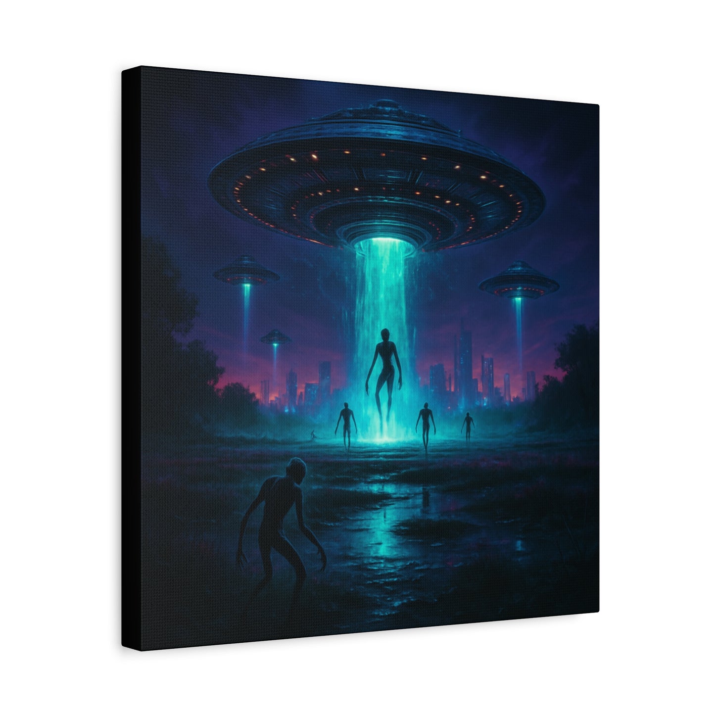 Alien Abduction Matte Canvas