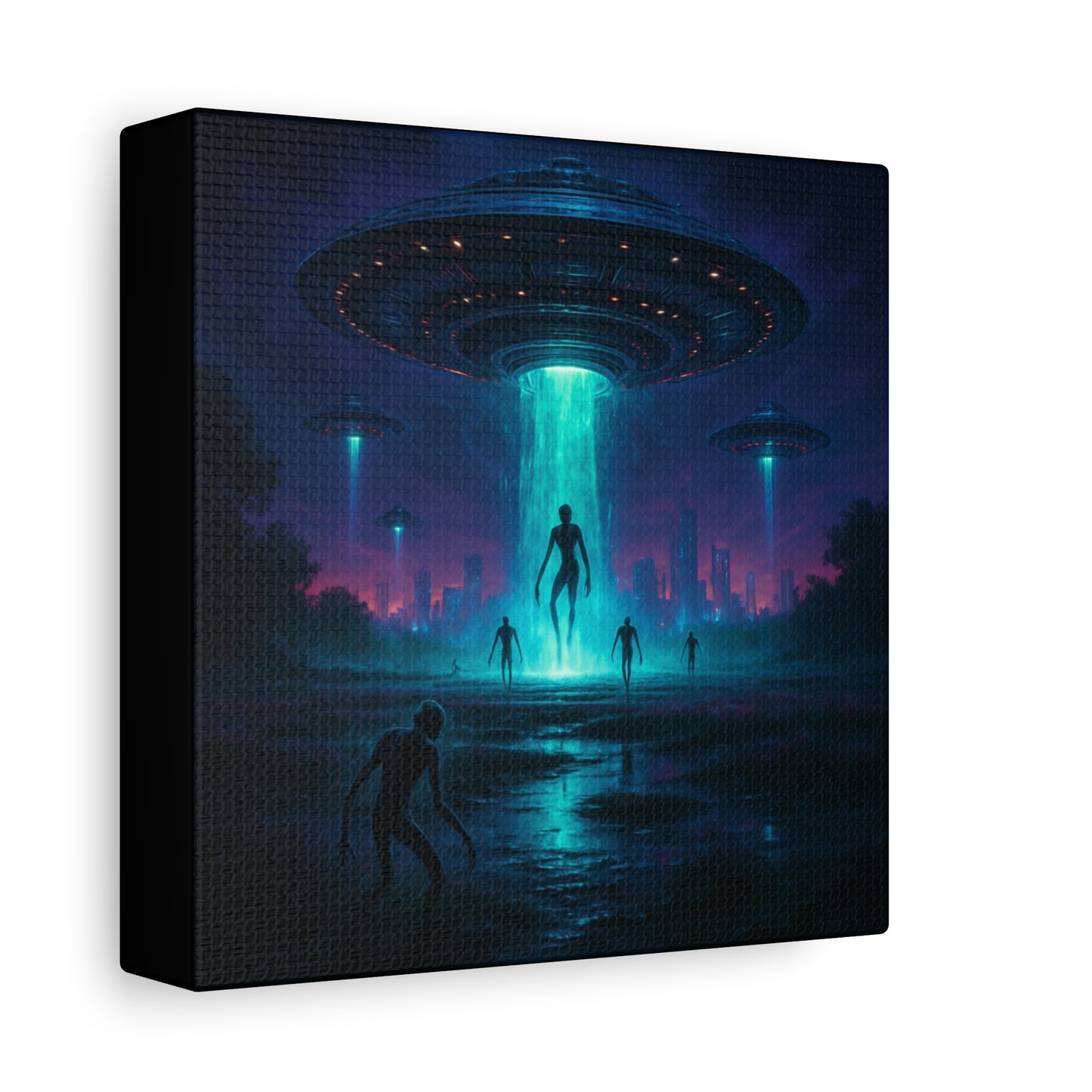 Alien Abduction Matte Canvas