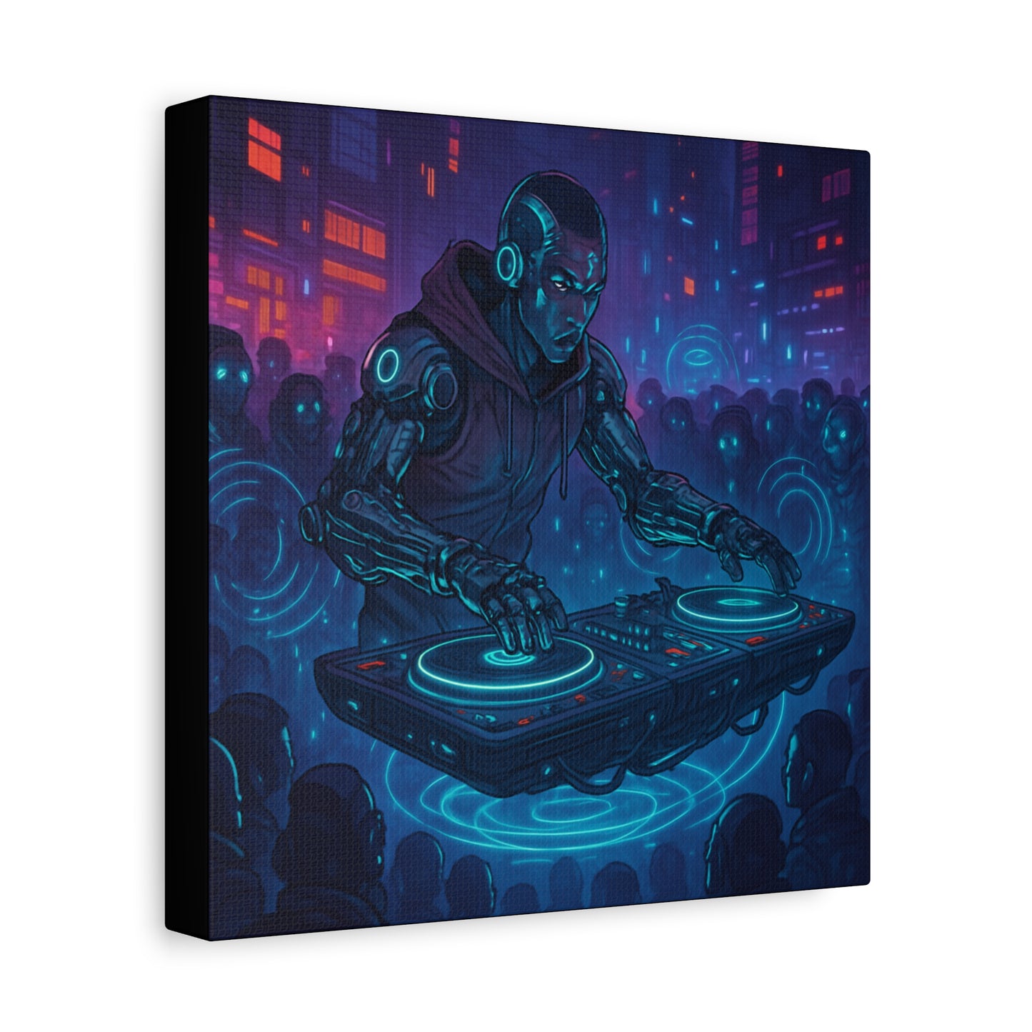 Cybernetic DJ Matte Canvas