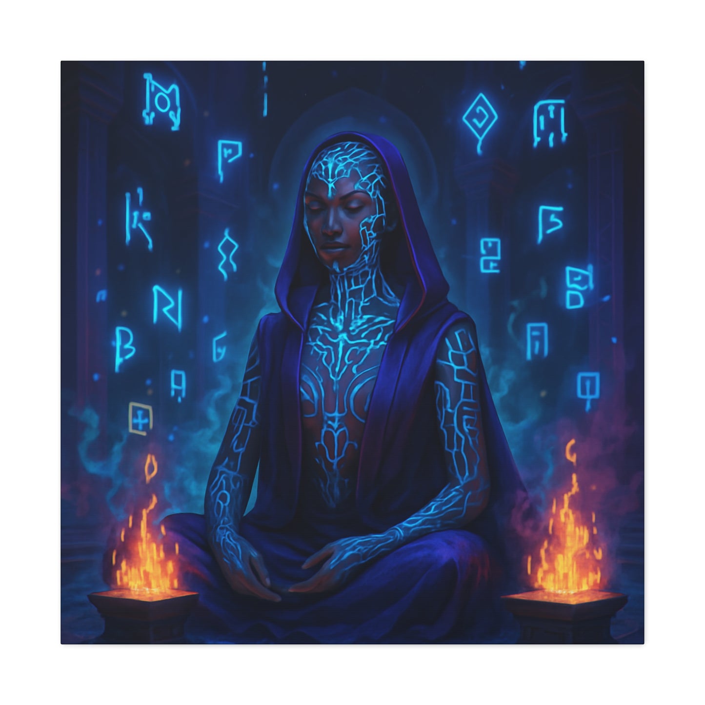 Mystic Runes Sorcerer Matte Canvas
