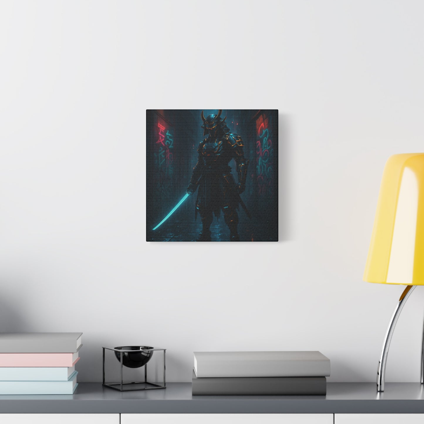 Cyber Samurai Warrior Matte Canvas