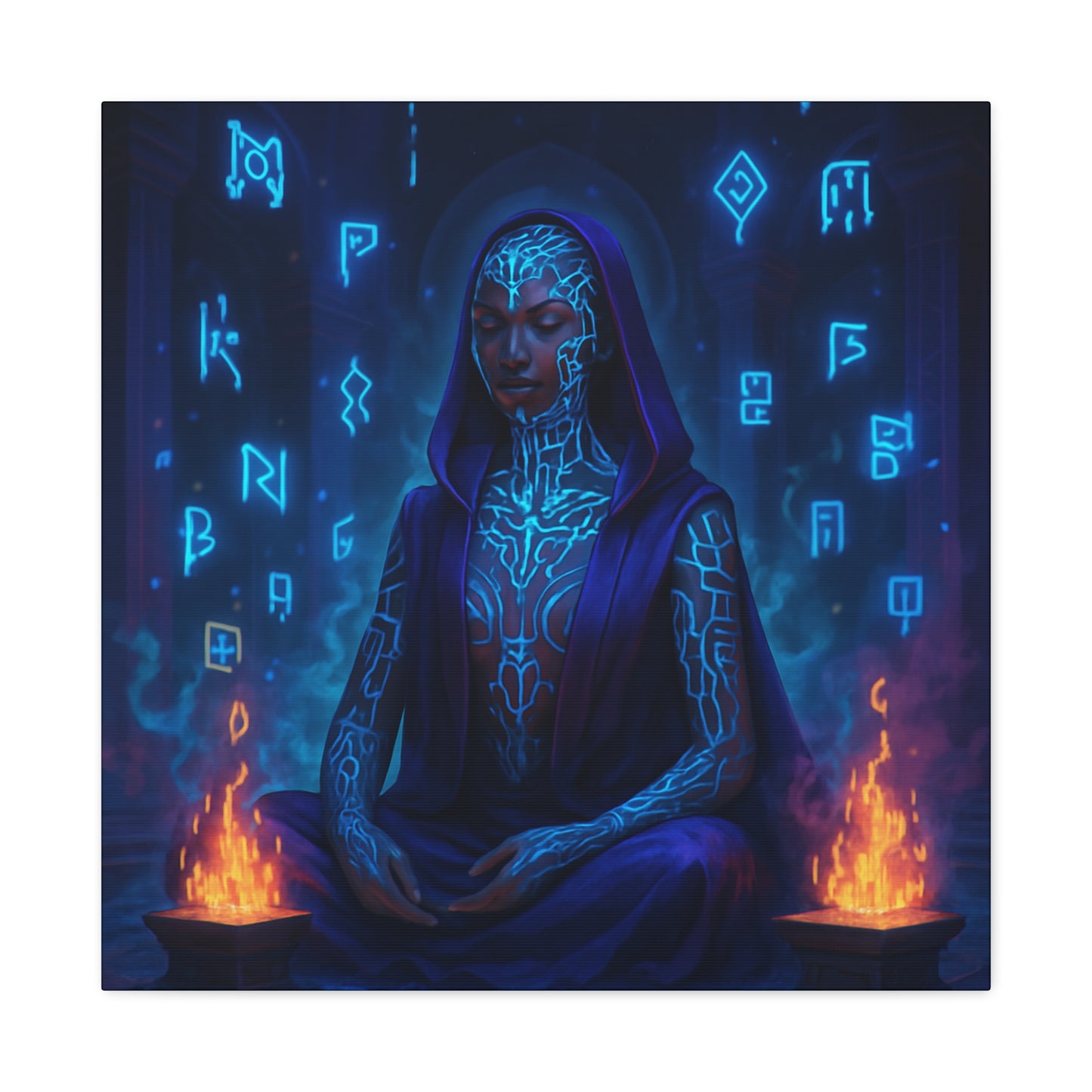 Mystic Runes Sorcerer Matte Canvas