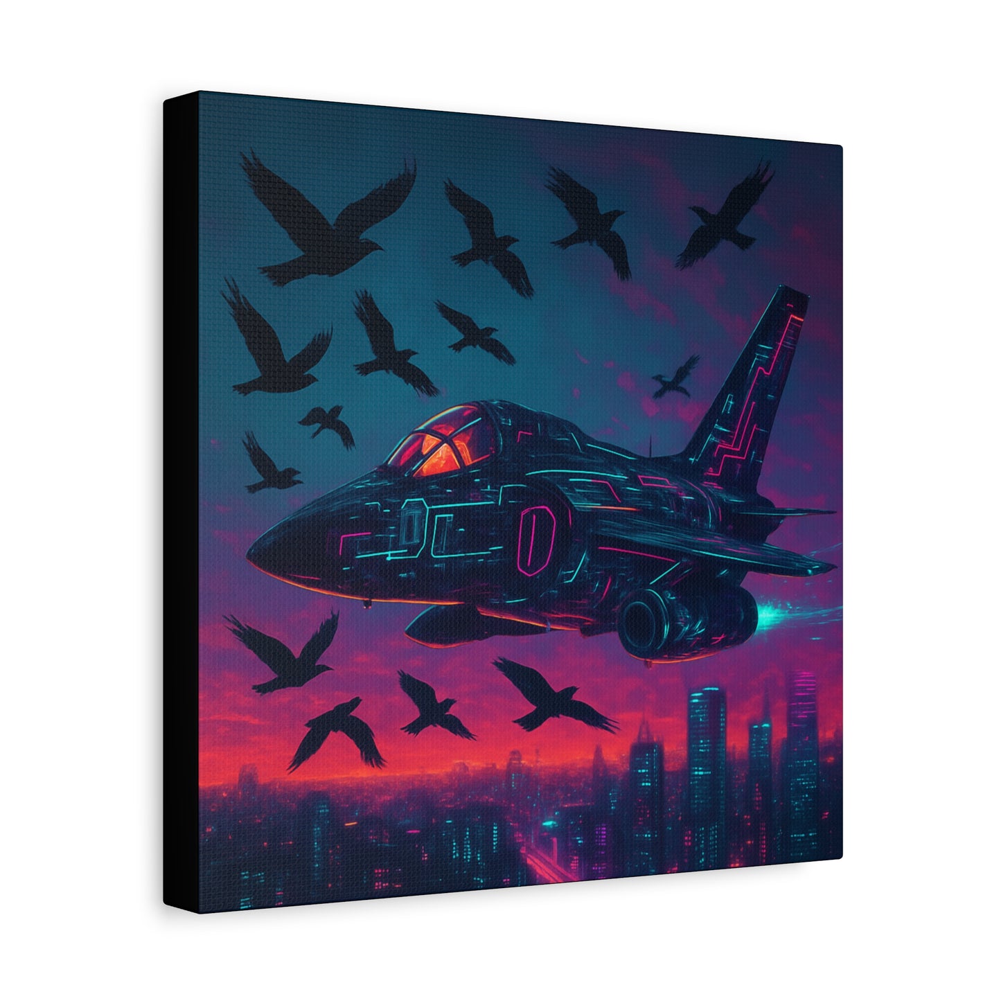 Neon Jet Flight Matte Canvas