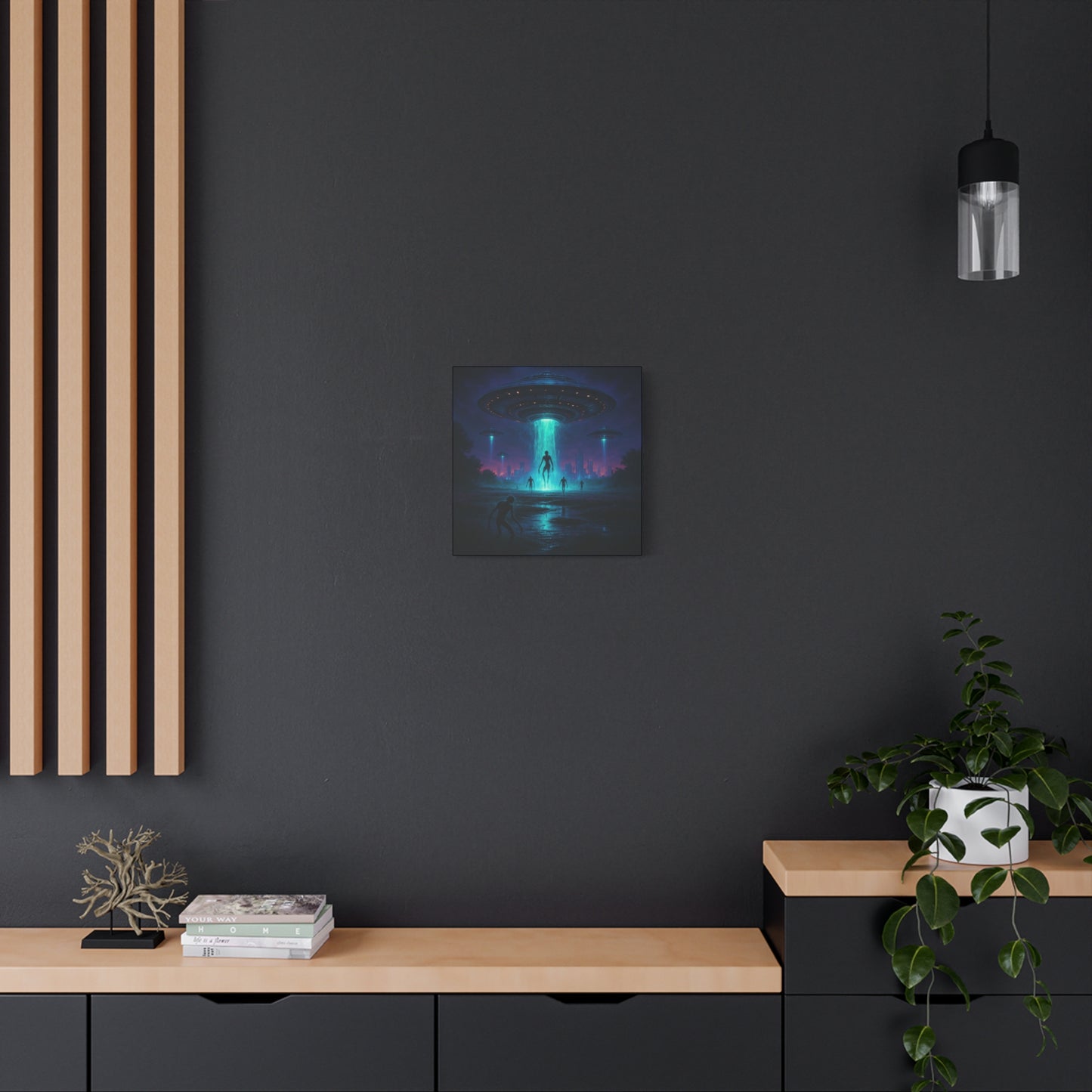 Alien Abduction Matte Canvas