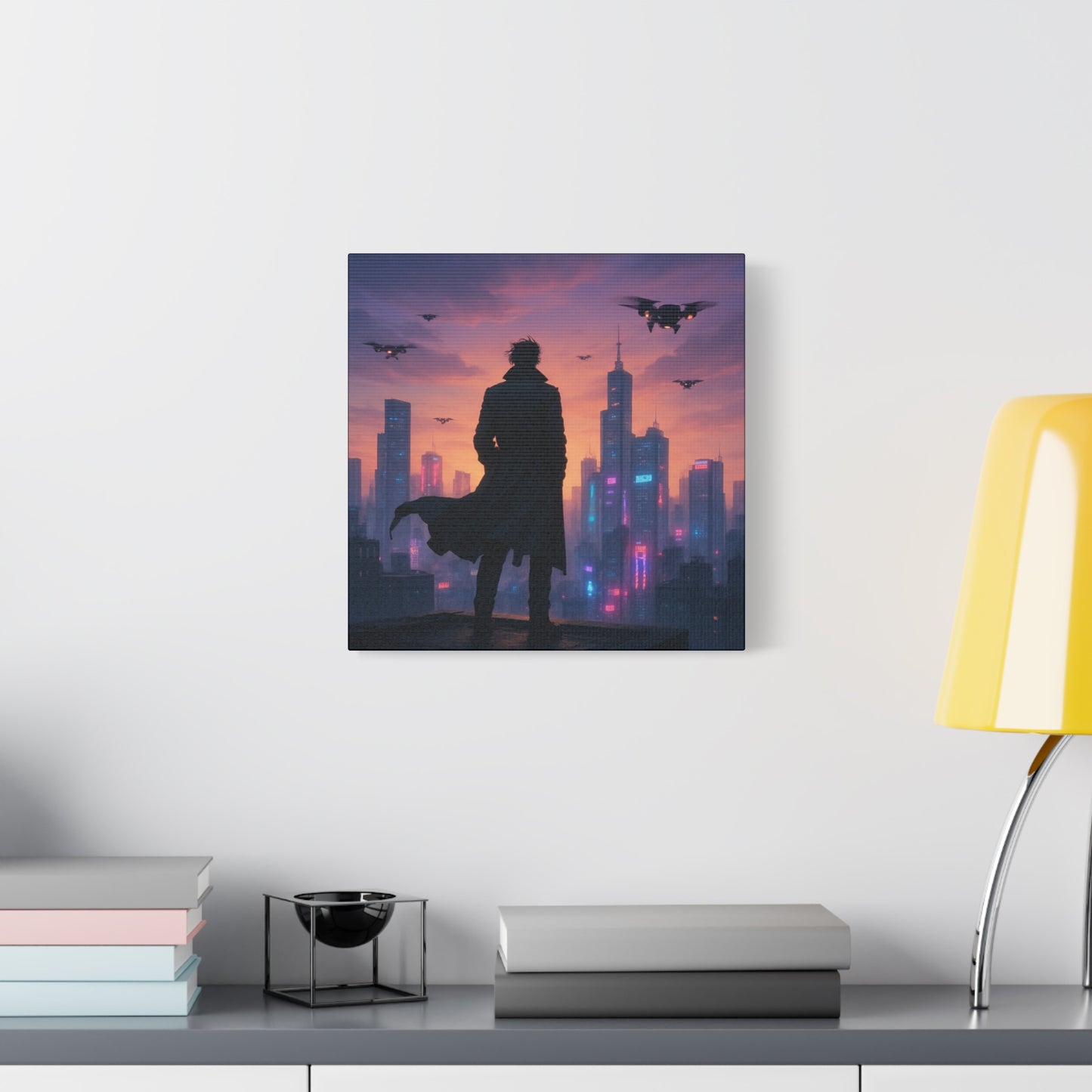 Future Skyline Sentinel Matte Canvas