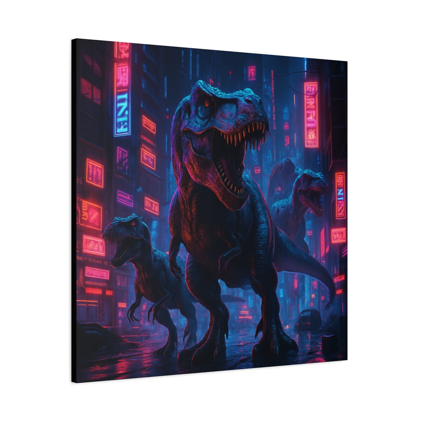 Cybercity Dinosaur Matte Canvas