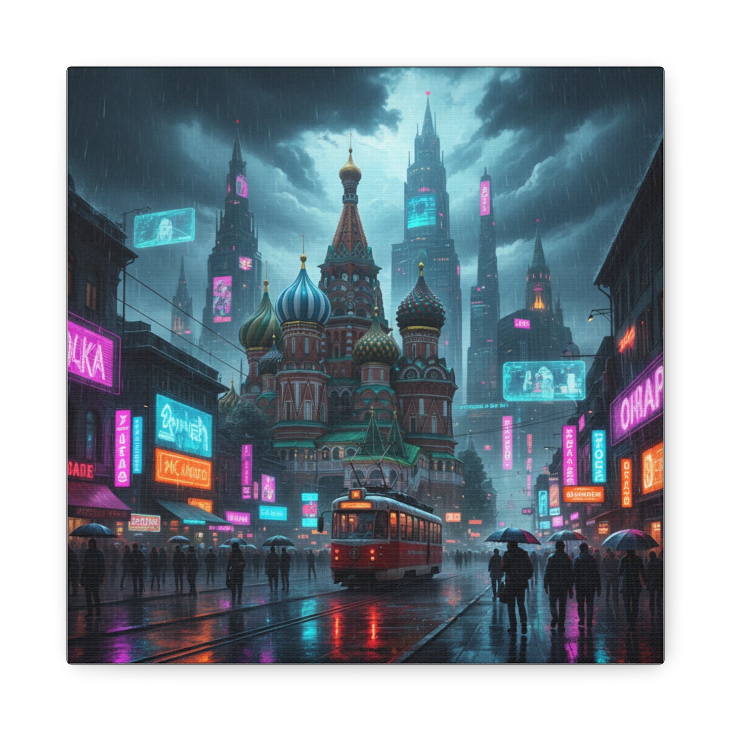 Cyber Moscow Matte Canvas