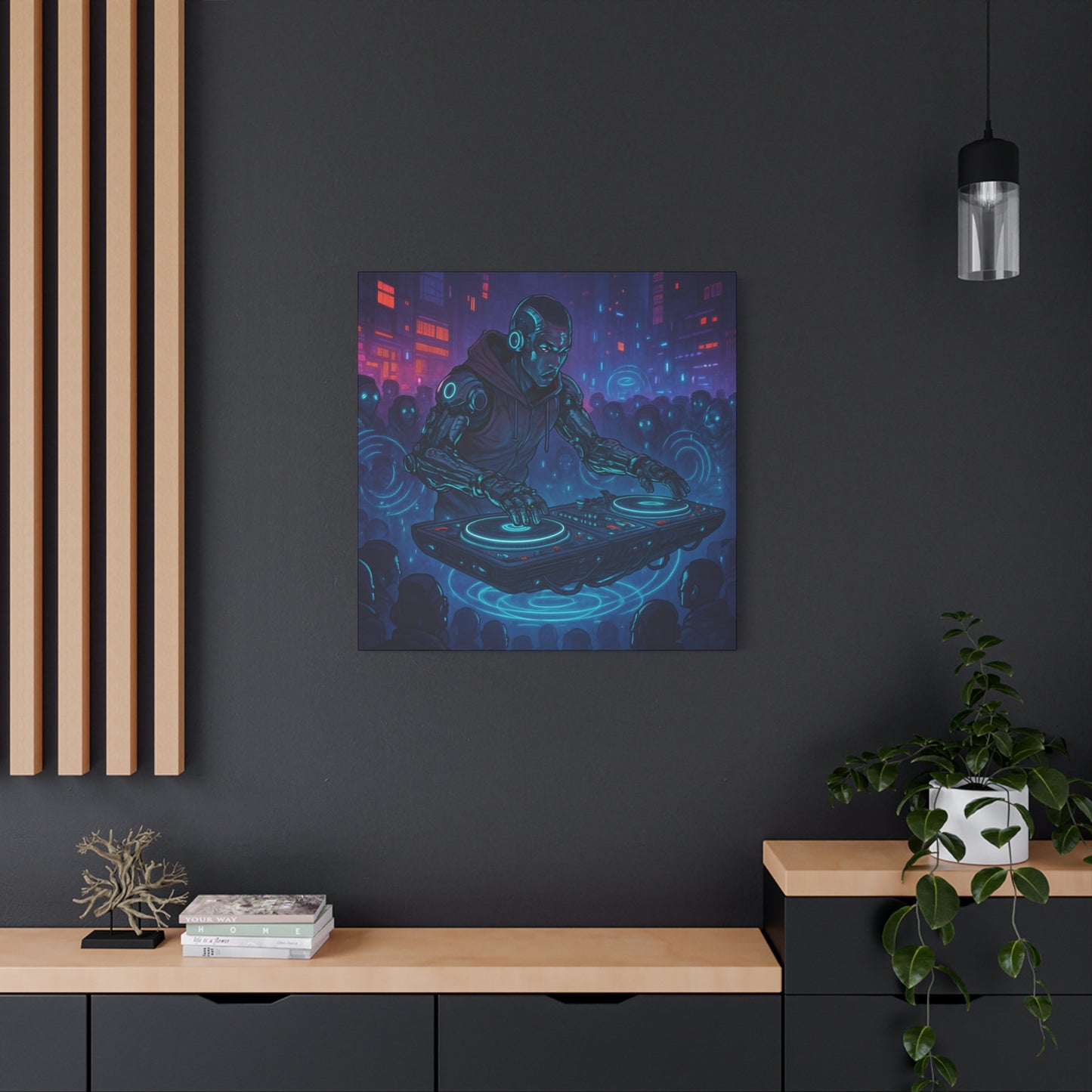 Cybernetic DJ Matte Canvas