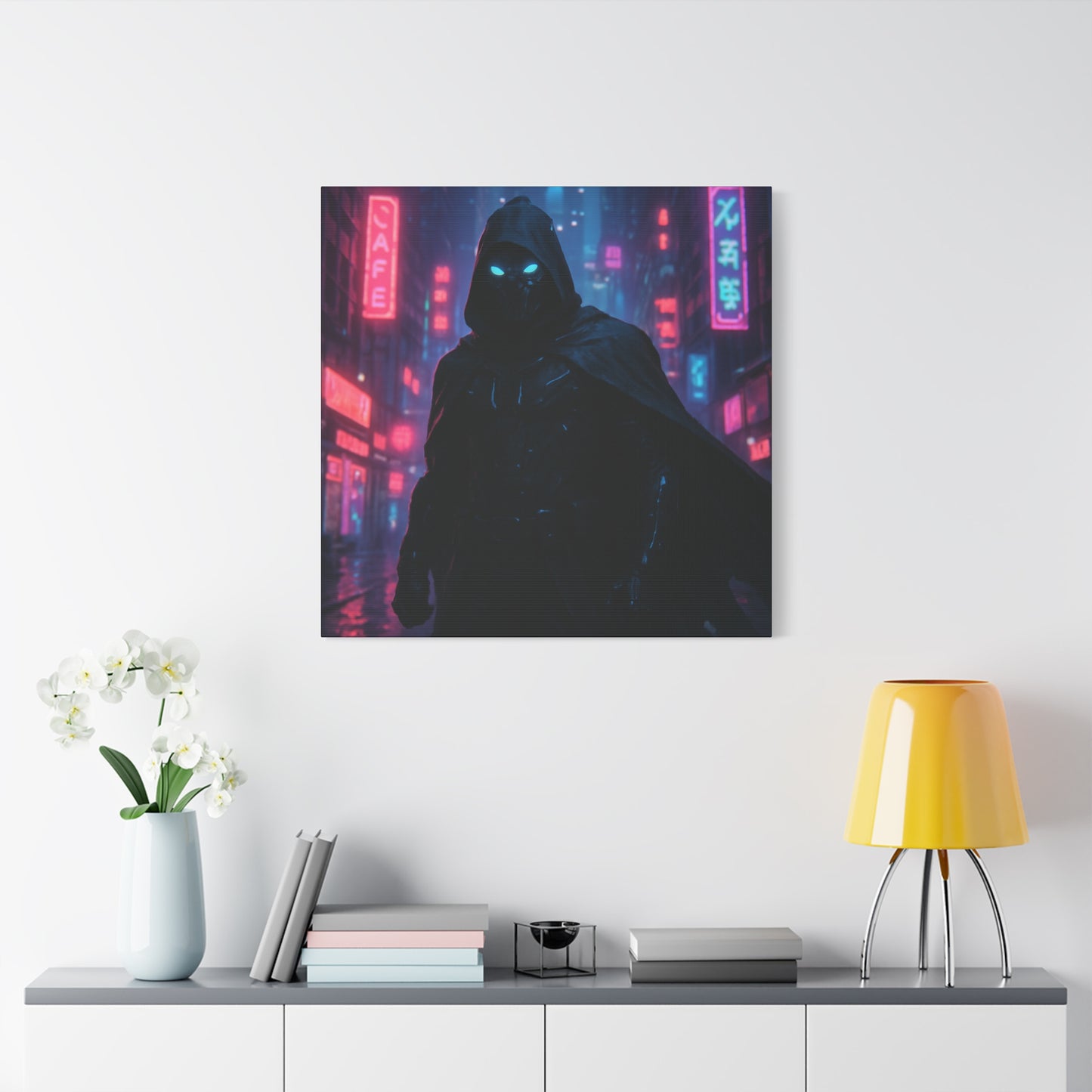 Neon Night Vigilante Matte Canvas