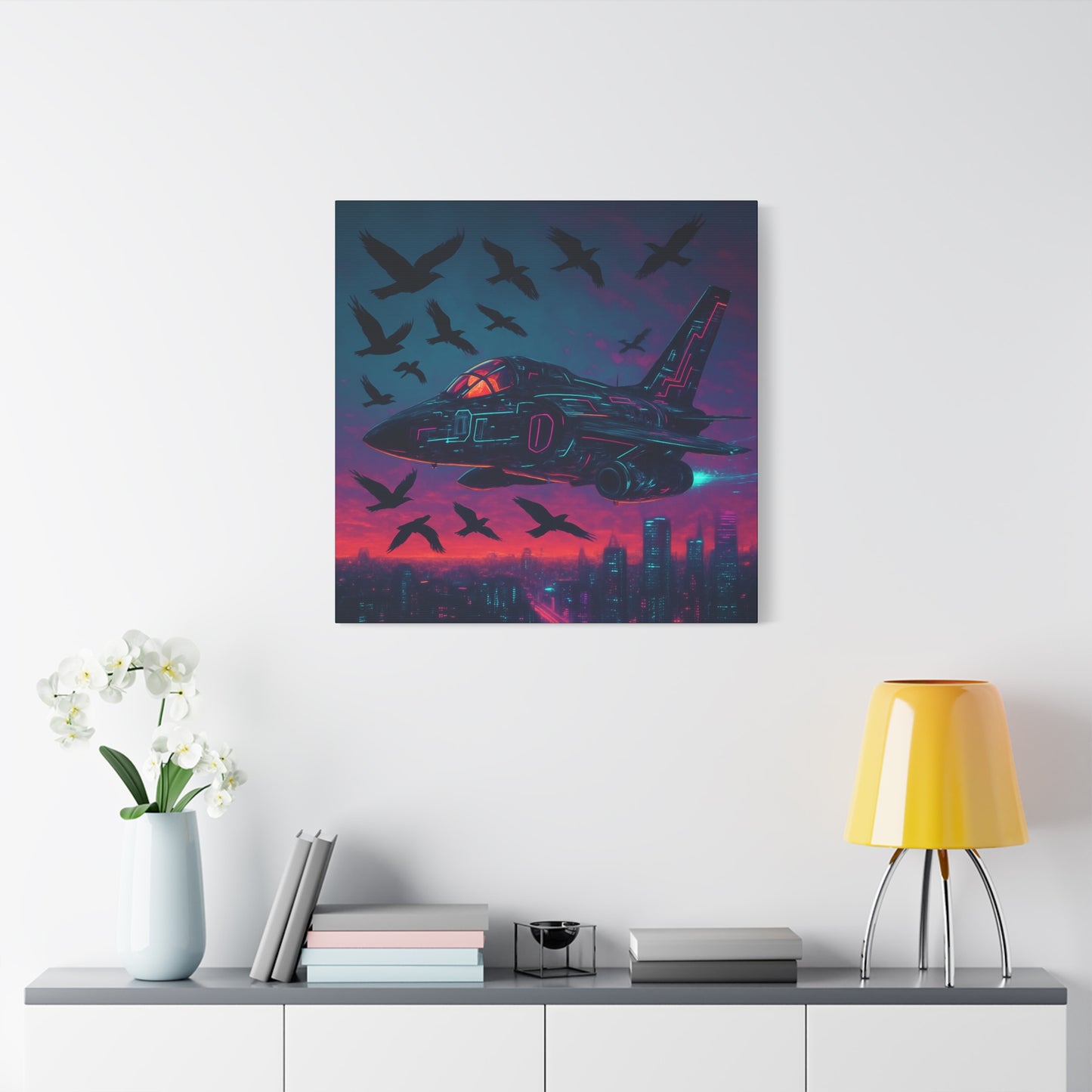 Neon Jet Flight Matte Canvas