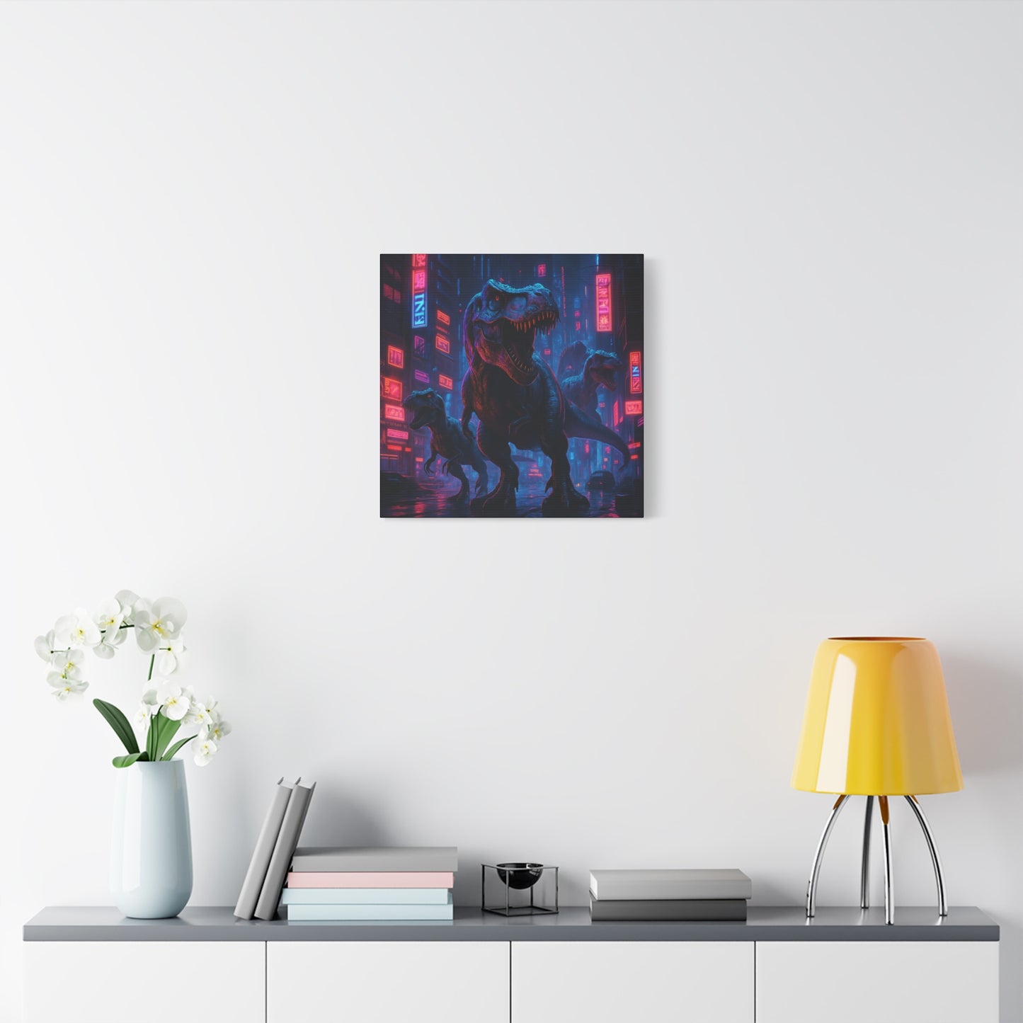 Cybercity Dinosaur Matte Canvas