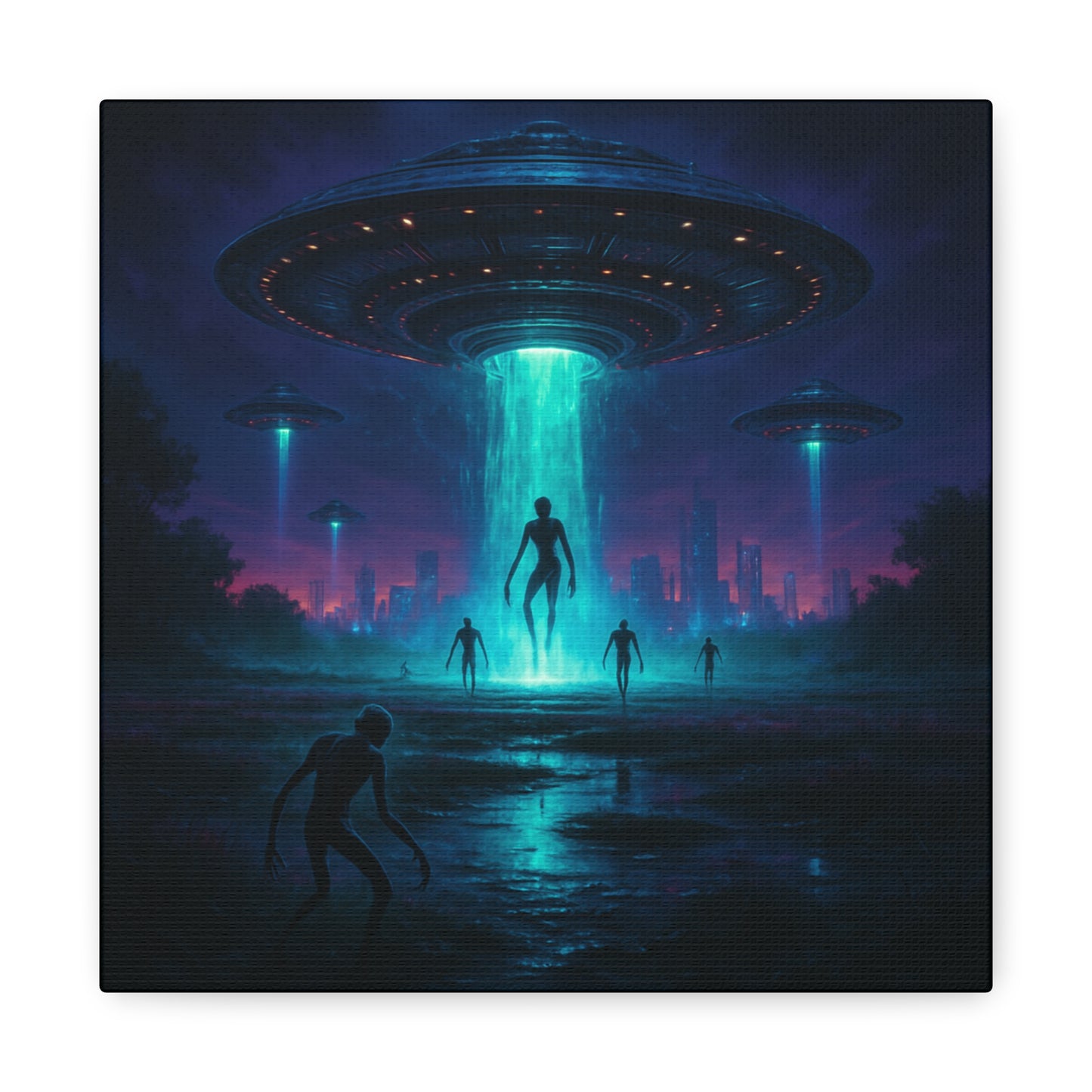 Alien Abduction Matte Canvas
