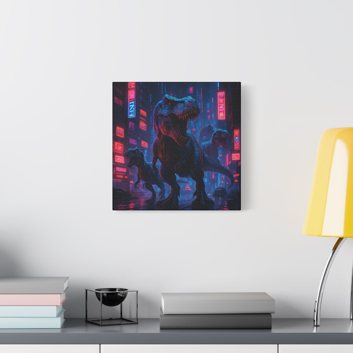 Cybercity Dinosaur Matte Canvas