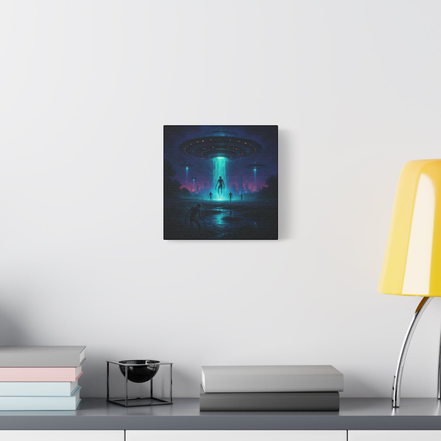 Alien Abduction Matte Canvas