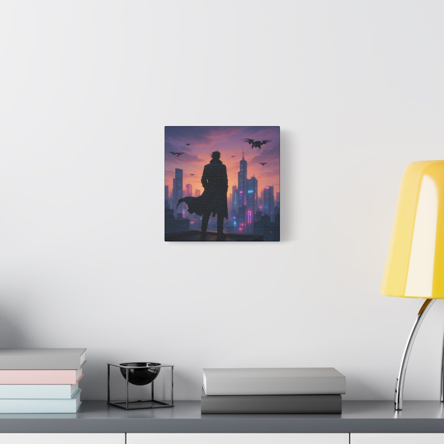 Future Skyline Sentinel Matte Canvas