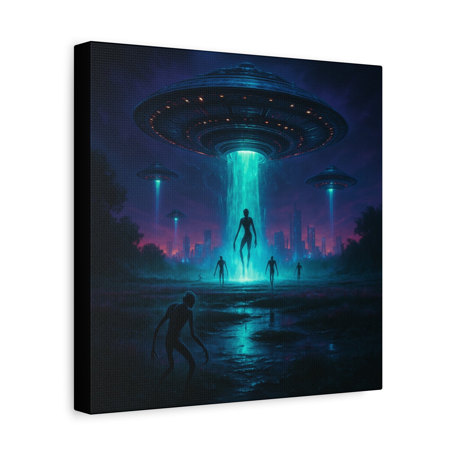 Alien Abduction Matte Canvas