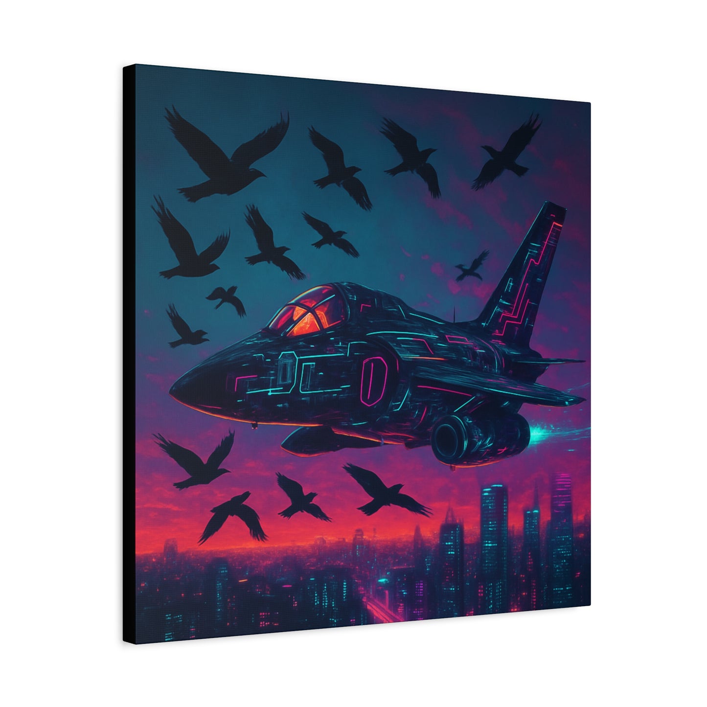 Neon Jet Flight Matte Canvas