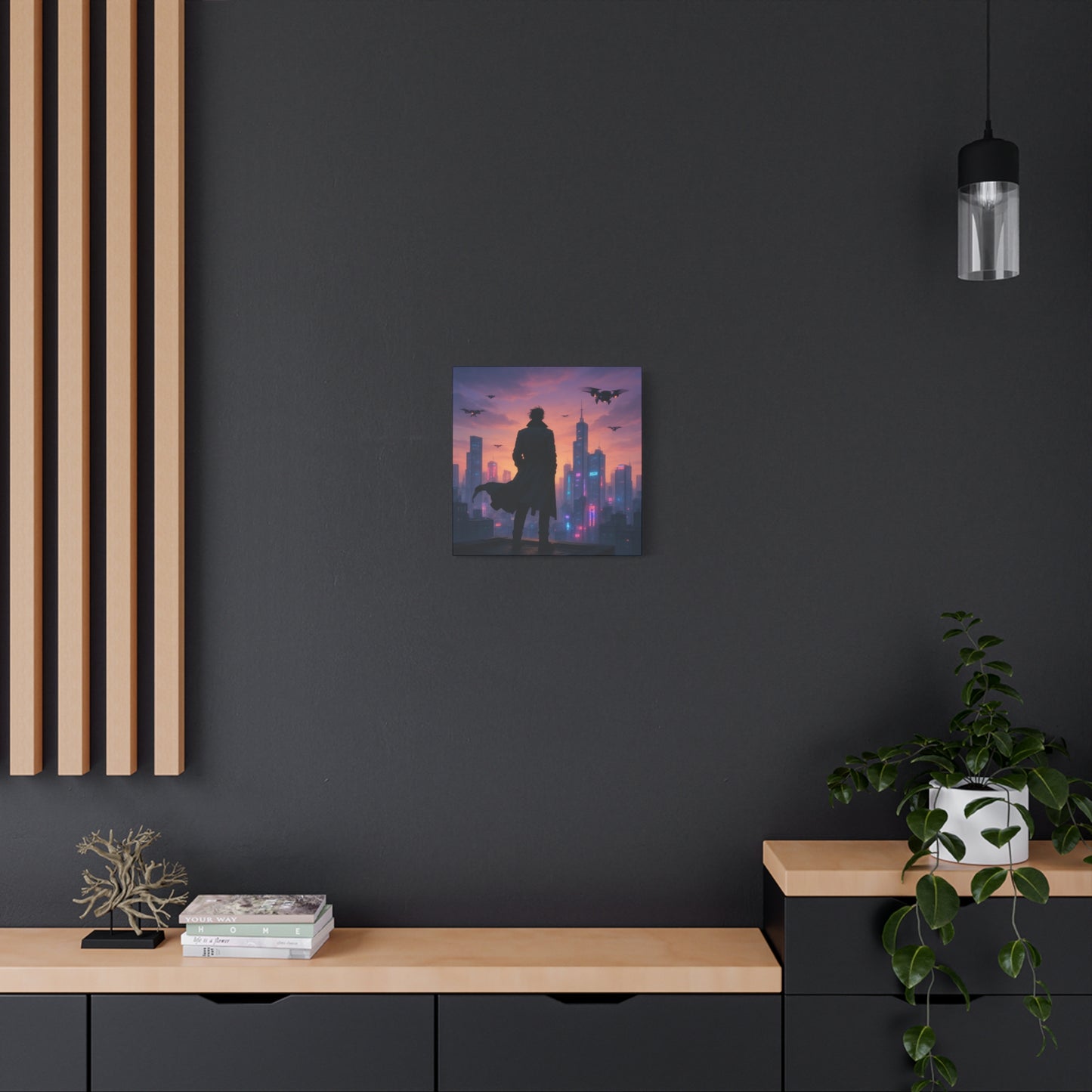 Future Skyline Sentinel Matte Canvas