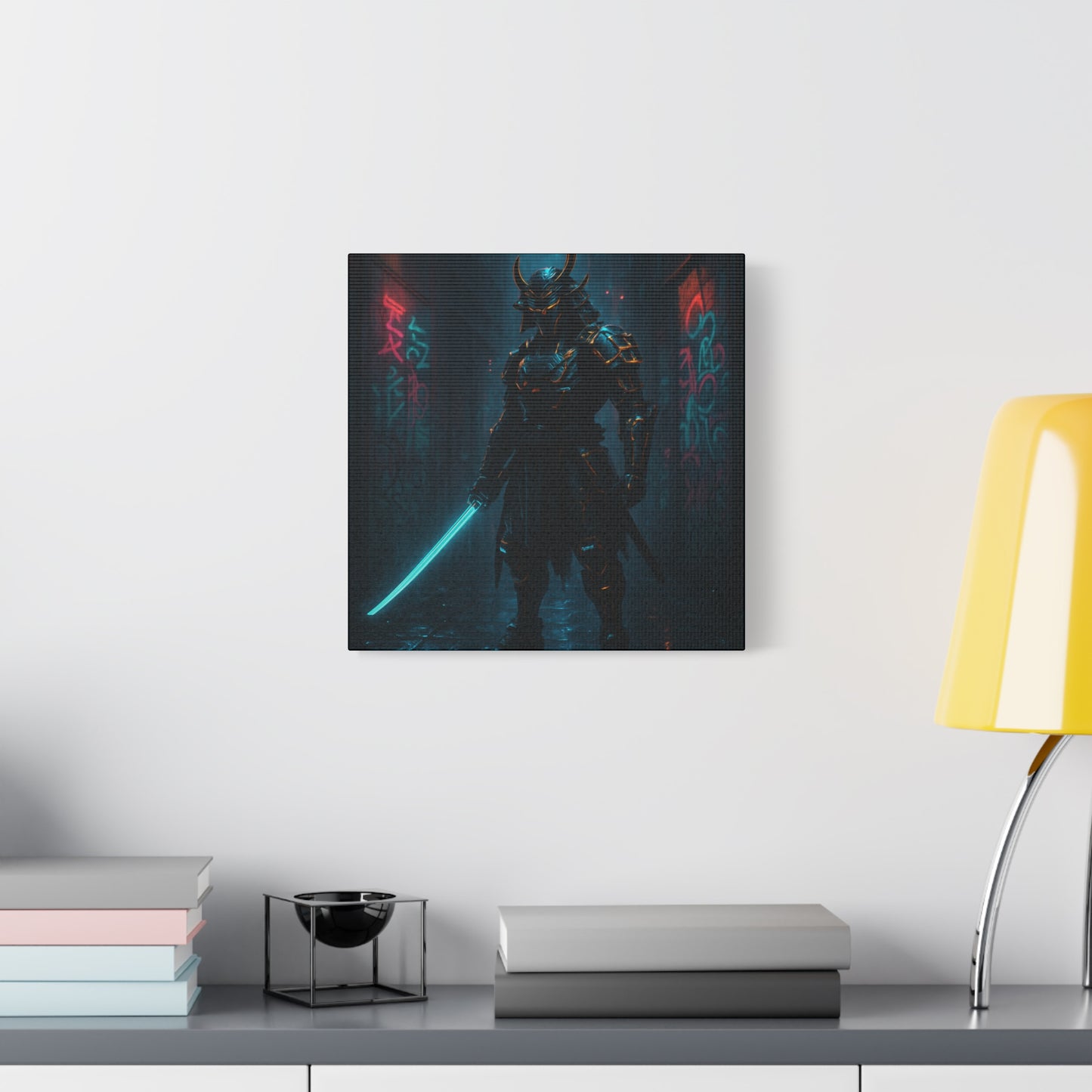 Cyber Samurai Warrior Matte Canvas