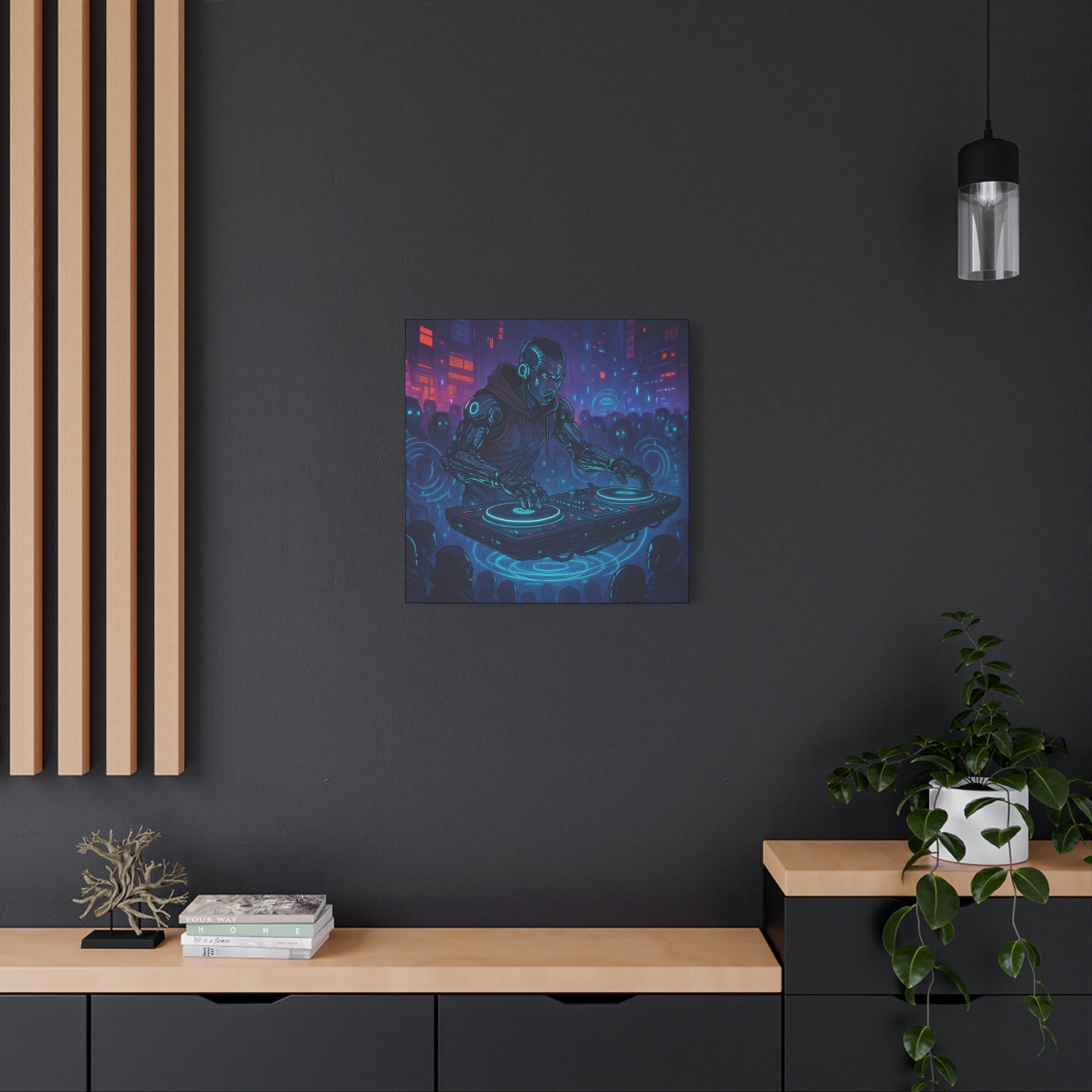 Cybernetic DJ Matte Canvas