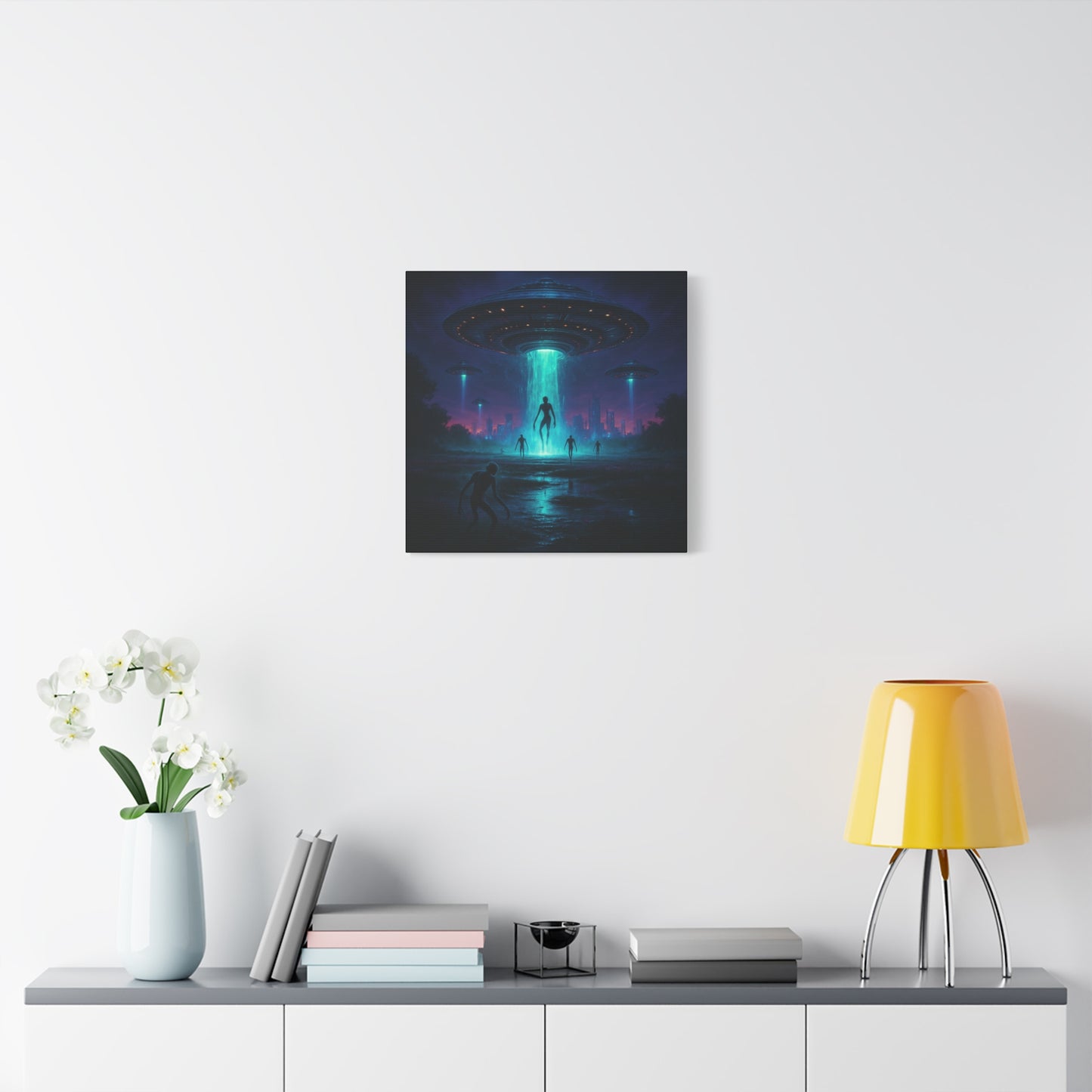 Alien Abduction Matte Canvas
