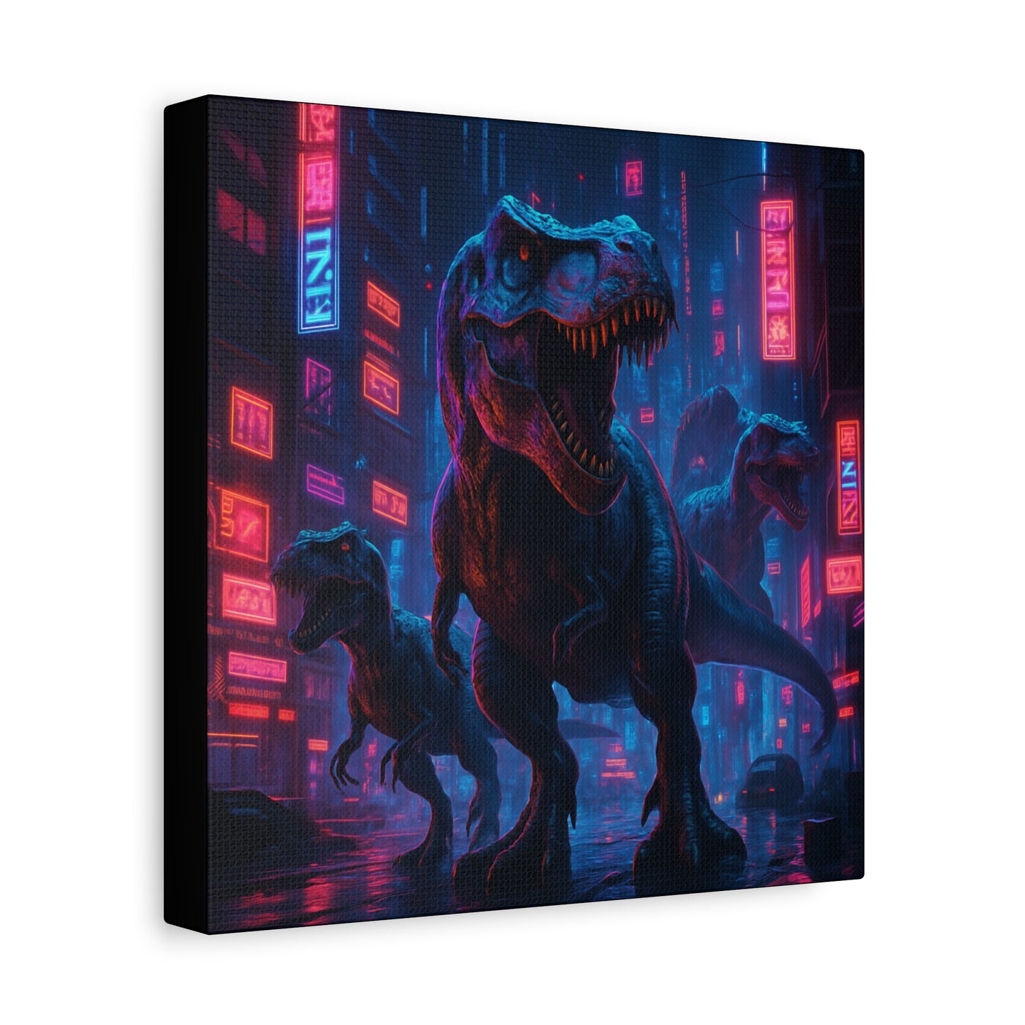 Cybercity Dinosaur Matte Canvas