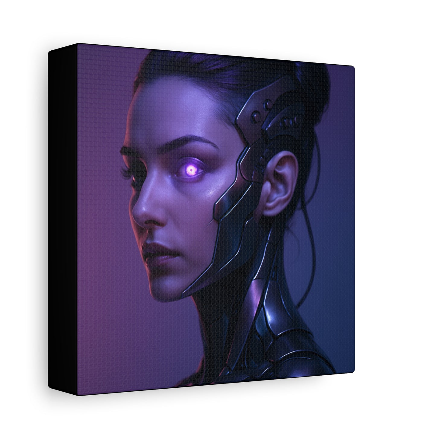 Futuristic Female Cyborg Matte Canvas