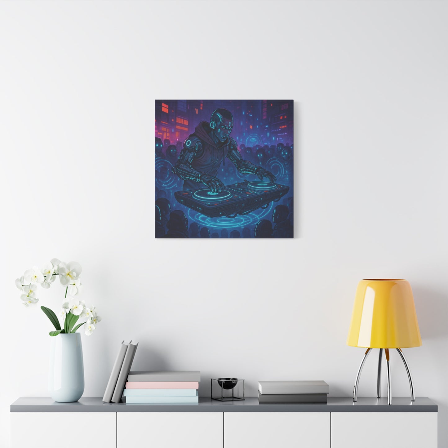 Cybernetic DJ Matte Canvas