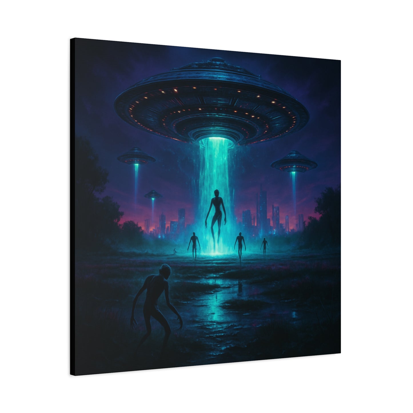 Alien Abduction Matte Canvas