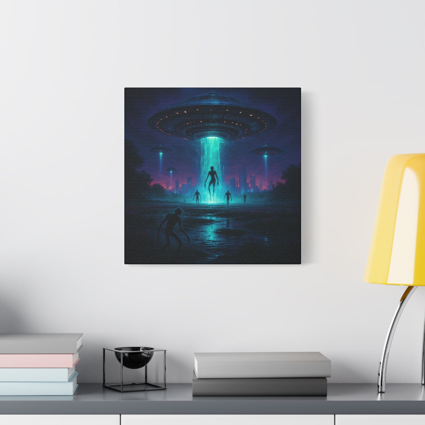 Alien Abduction Matte Canvas