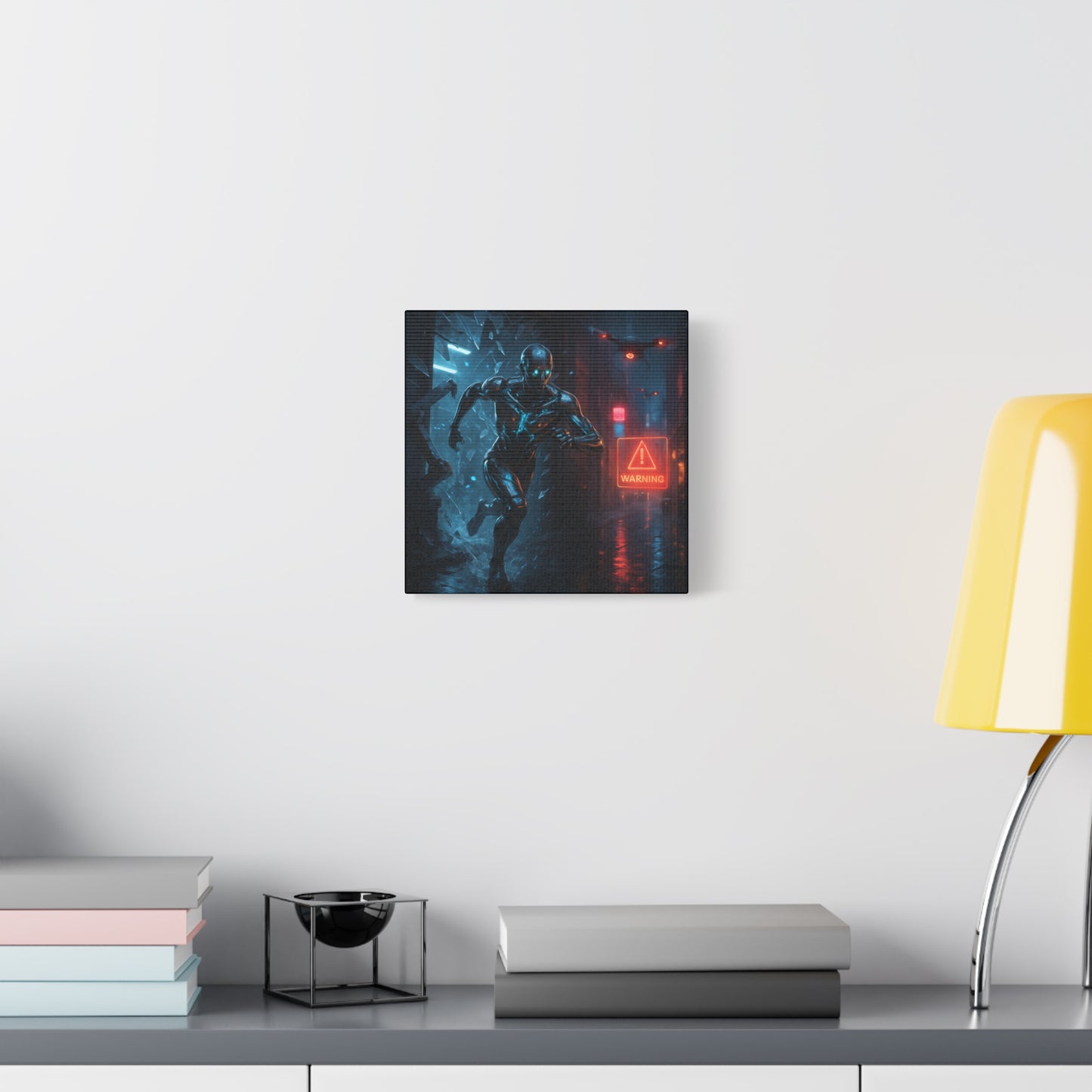 Neon Escape Futuristic Runner Matte Canvas