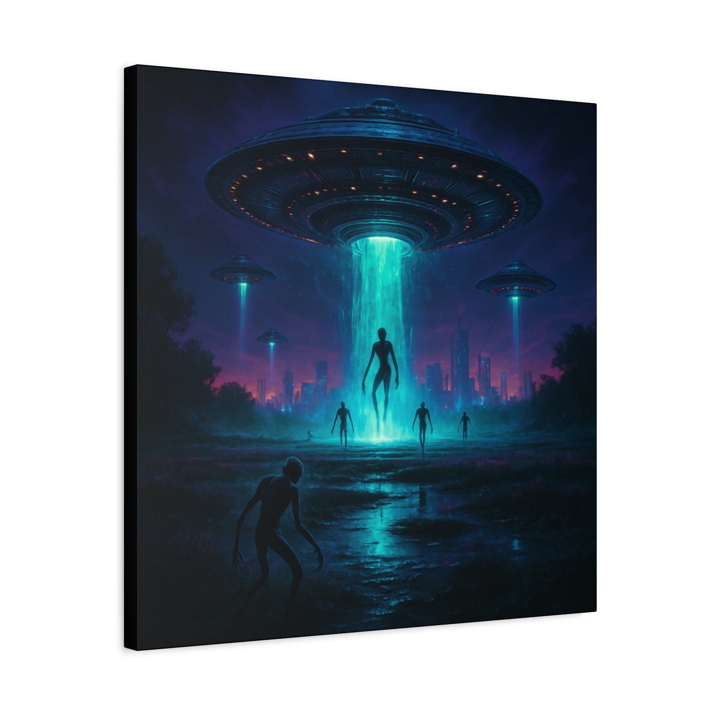 Alien Abduction Matte Canvas