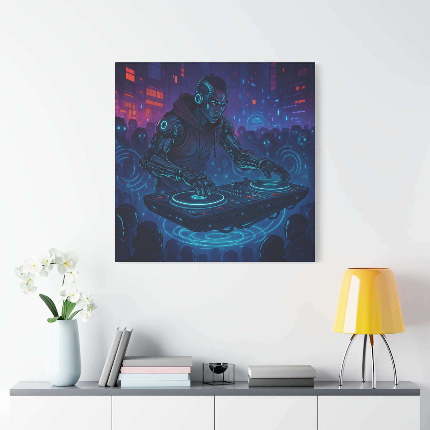 Cybernetic DJ Matte Canvas