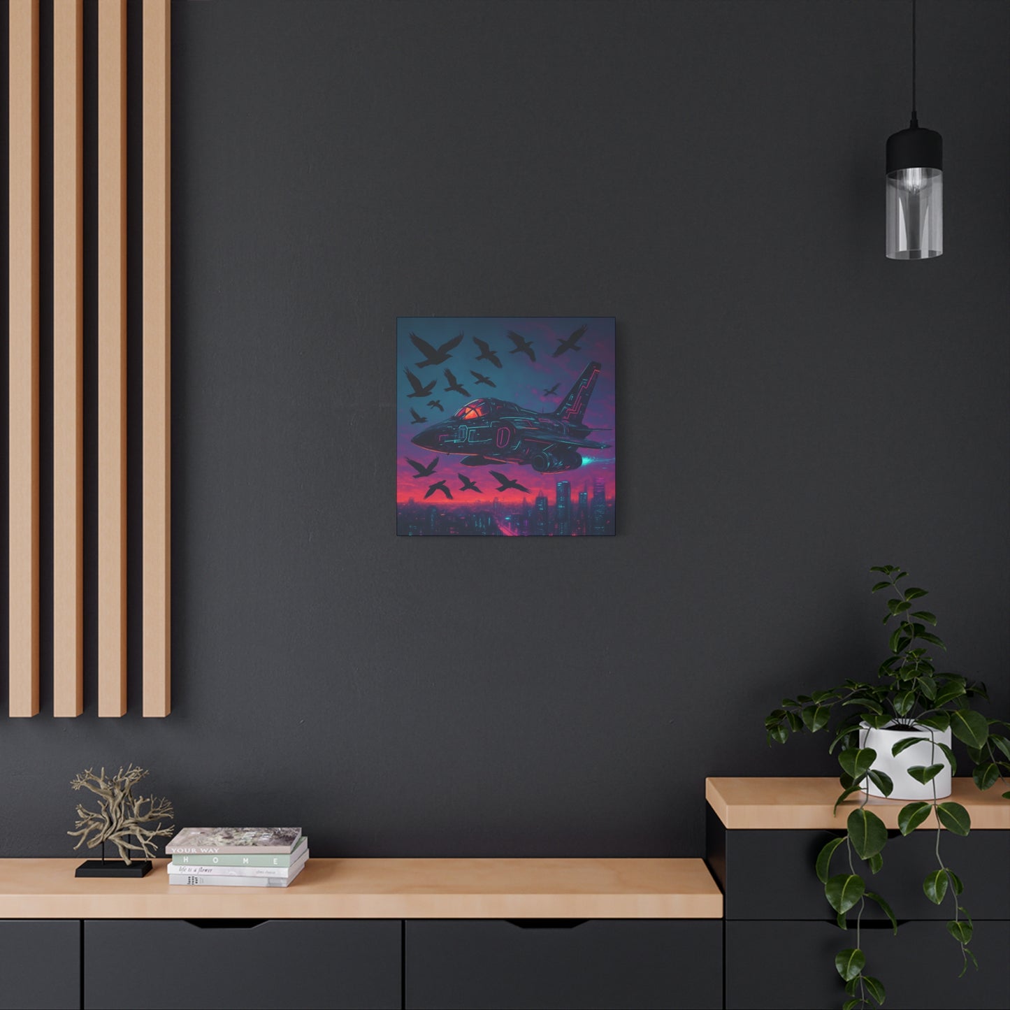 Neon Jet Flight Matte Canvas