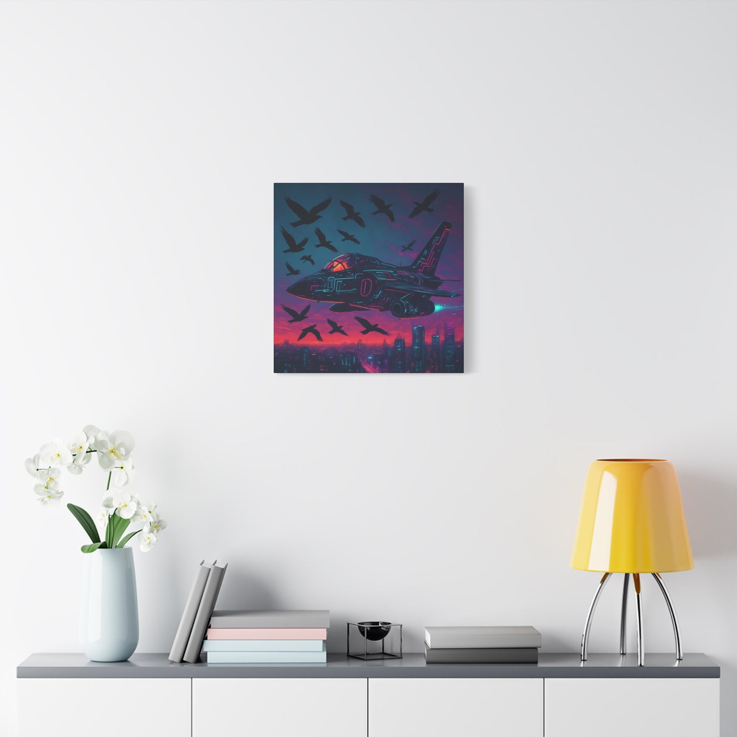 Neon Jet Flight Matte Canvas