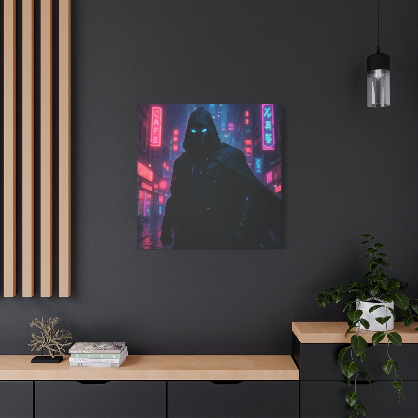 Neon Night Vigilante Matte Canvas